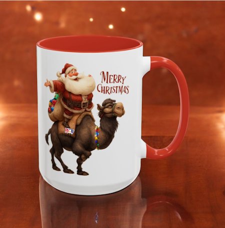 RVerTV Christmas Santa on Camel Coffee Mug product image (1)