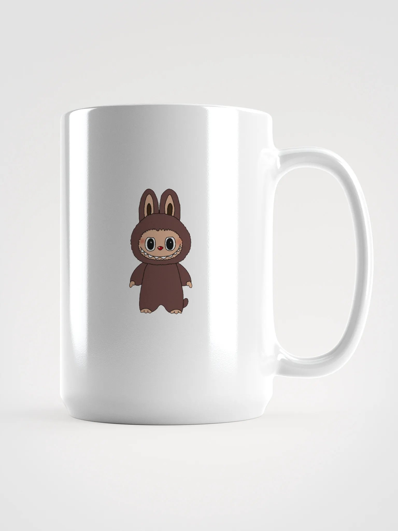 White Glossy Mug Labubu product image (1)