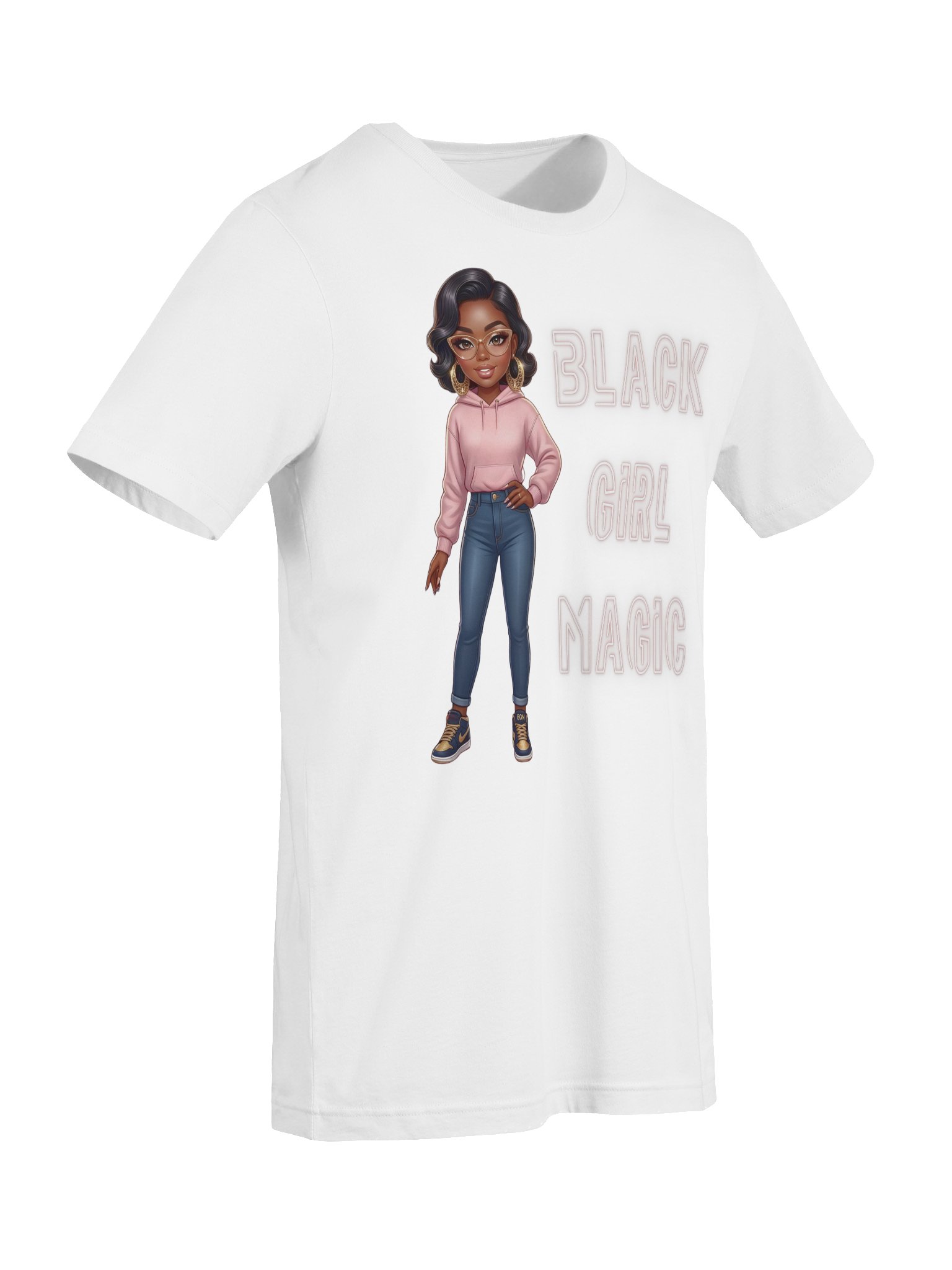 Black Girl Magic Pink Hoodie T-Shirt product image (9)