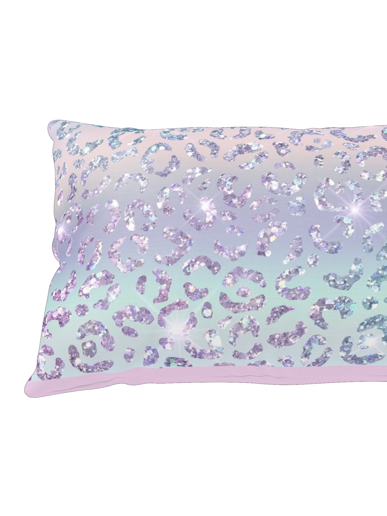 Iridescent Glitter Leopard Pattern All-Over Print Pillow product image (3)