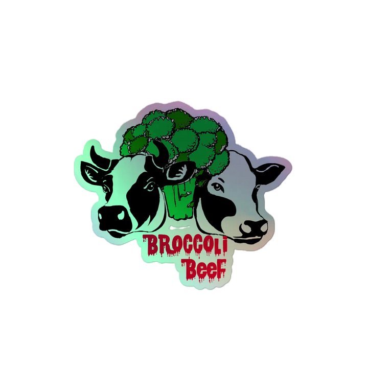 Broccoli Beef Holo Sticker product image (2)