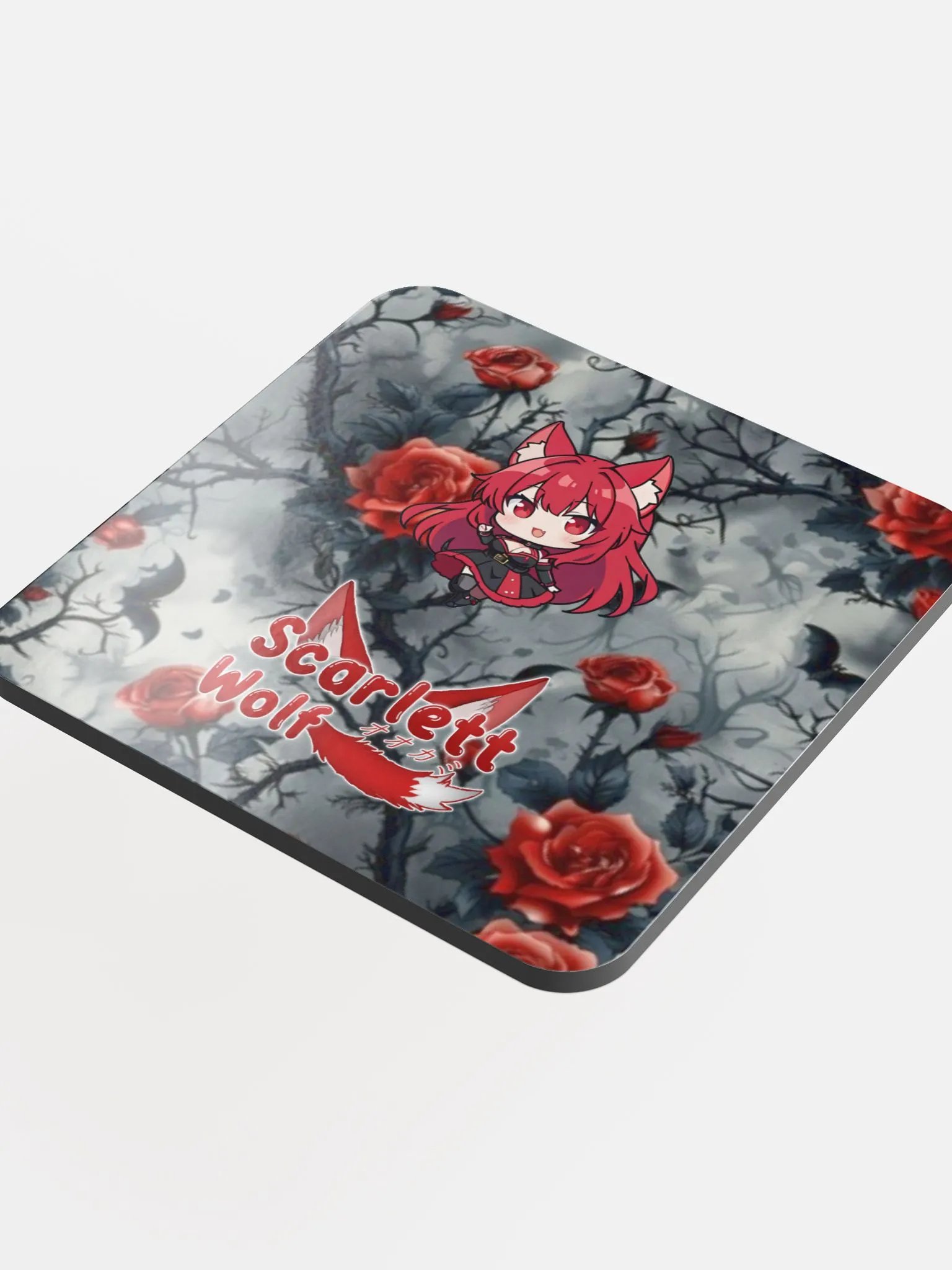 Chibi Scarlett Wolf coaster product image (3)