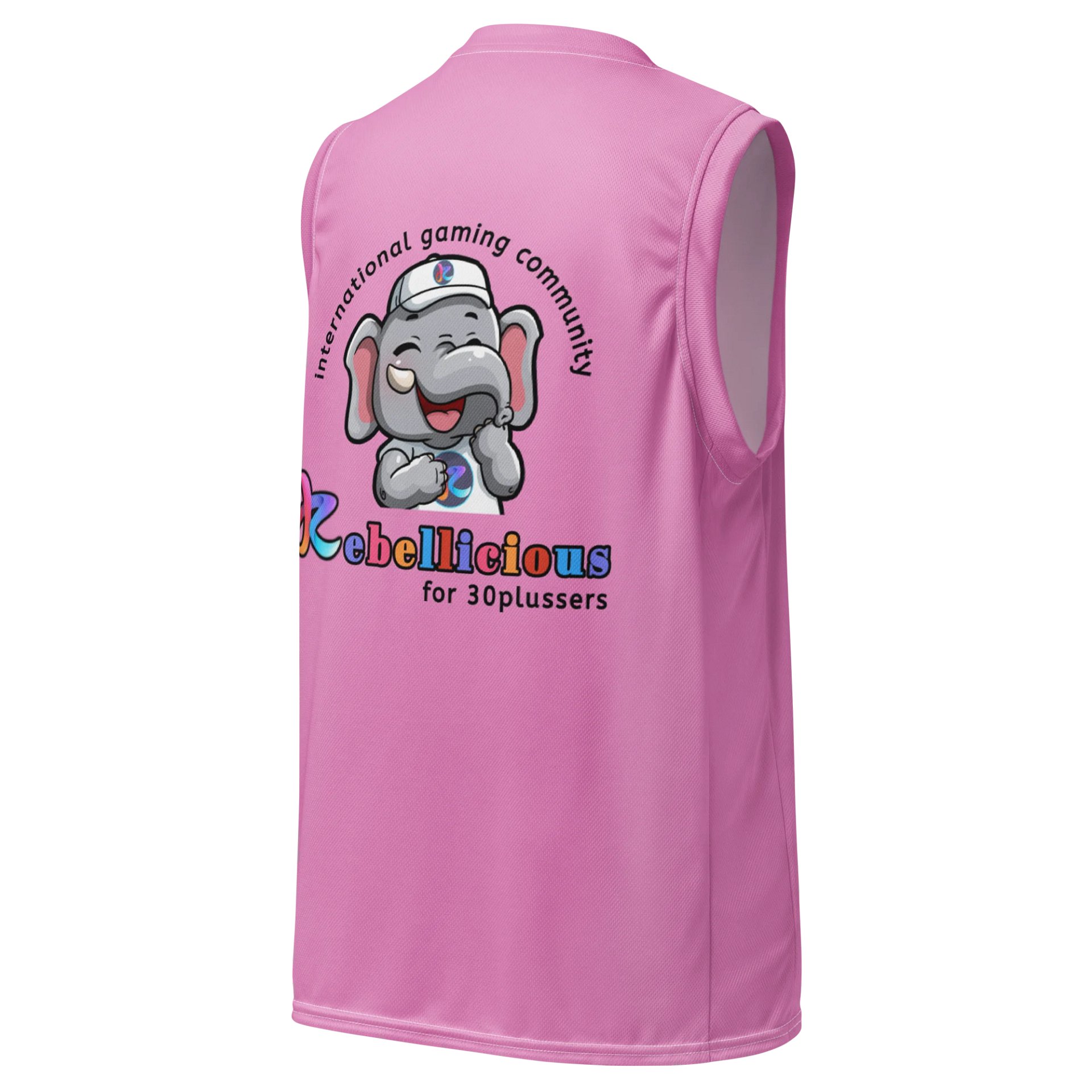 Basketball Jersey Laughing Rebelphant Pink product image (3)