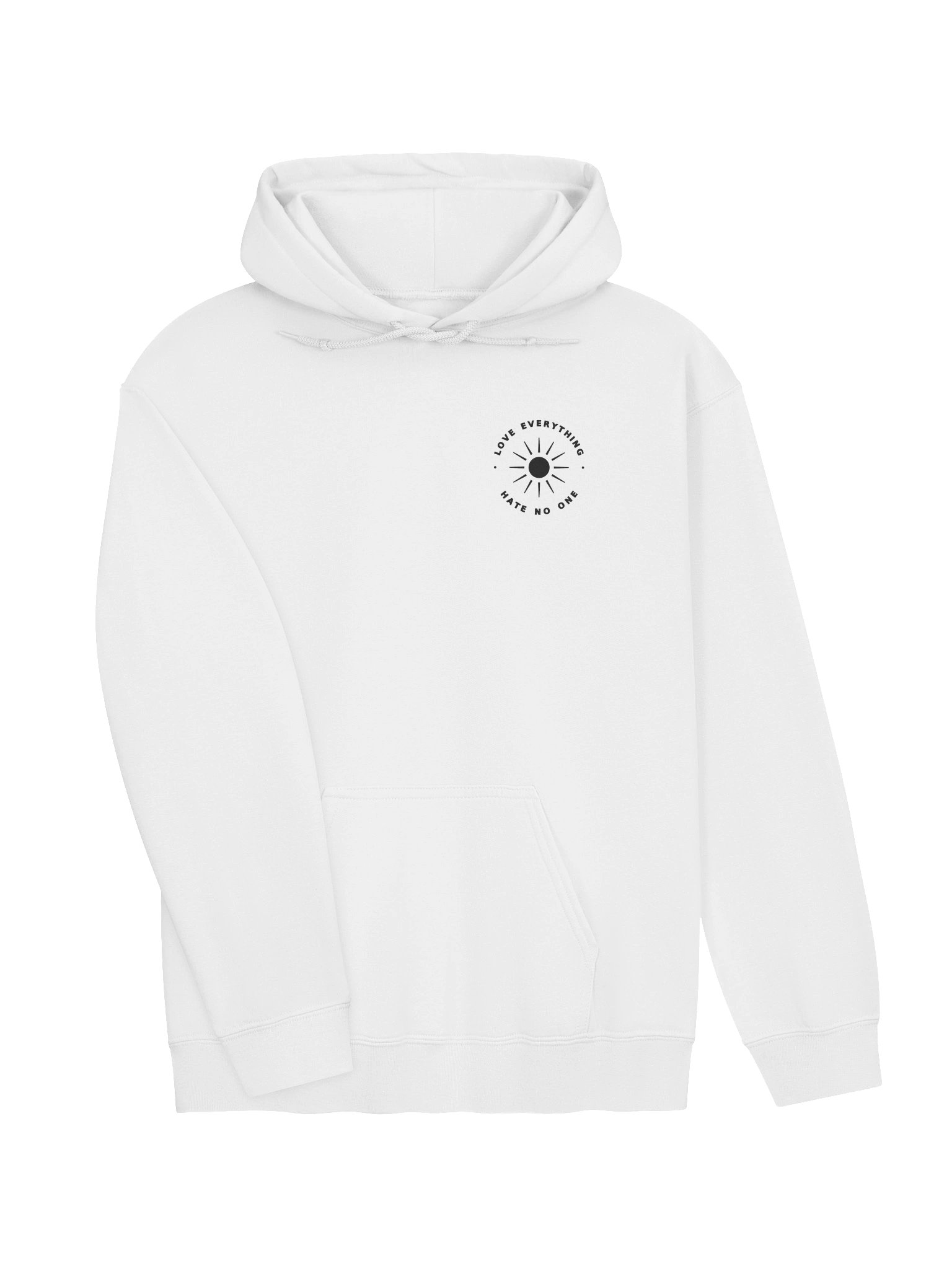 Copy of love everything, hate no one || Hoodie (White) product image (3)
