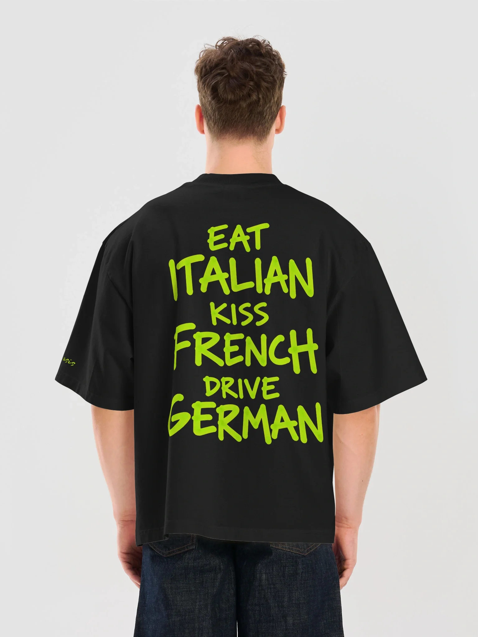 Eat Italian. Kiss French. Drive German #2 — Black, photo 9