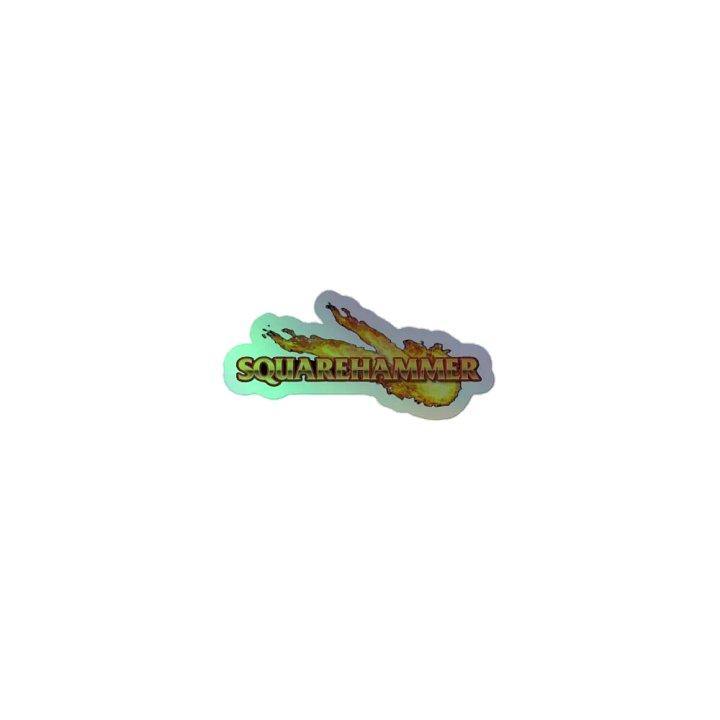 Square Hammer Kiss Cut Holographic Sticker product image (1)