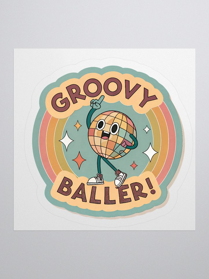 Groovy Baller Kiss Cut Stickers product image (1)