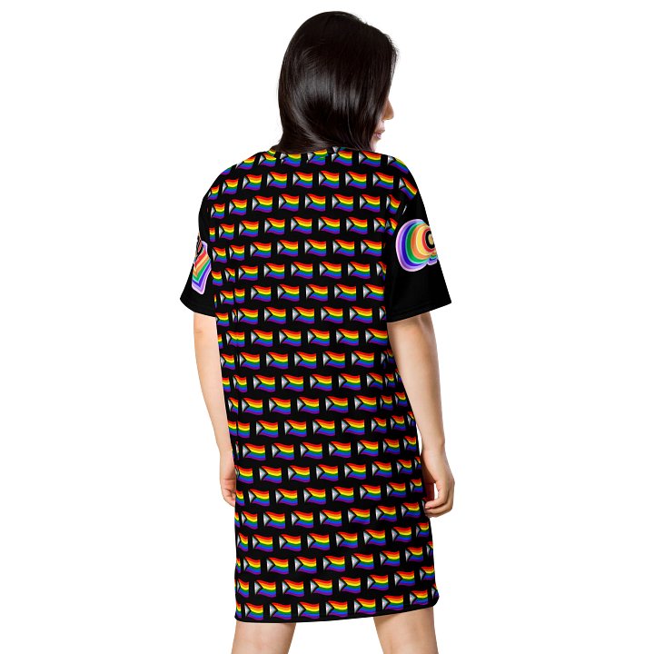 LGBTQIAP2S+ 2025, Rainbow Gay, Black Tee Dress product image (2)