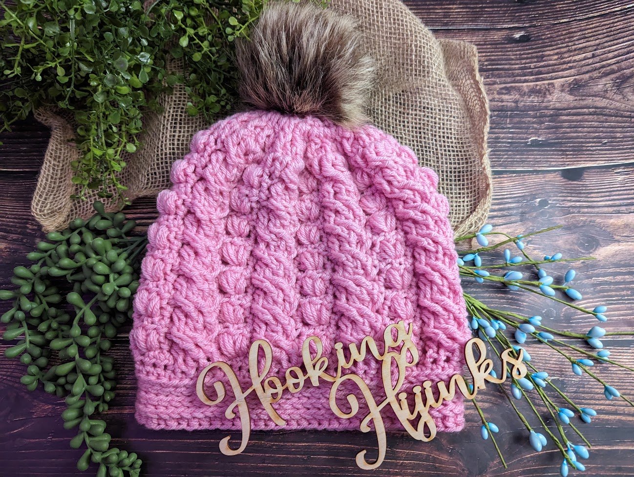 Heart & Cables Beanie **PDF PATTERN** product image (1)