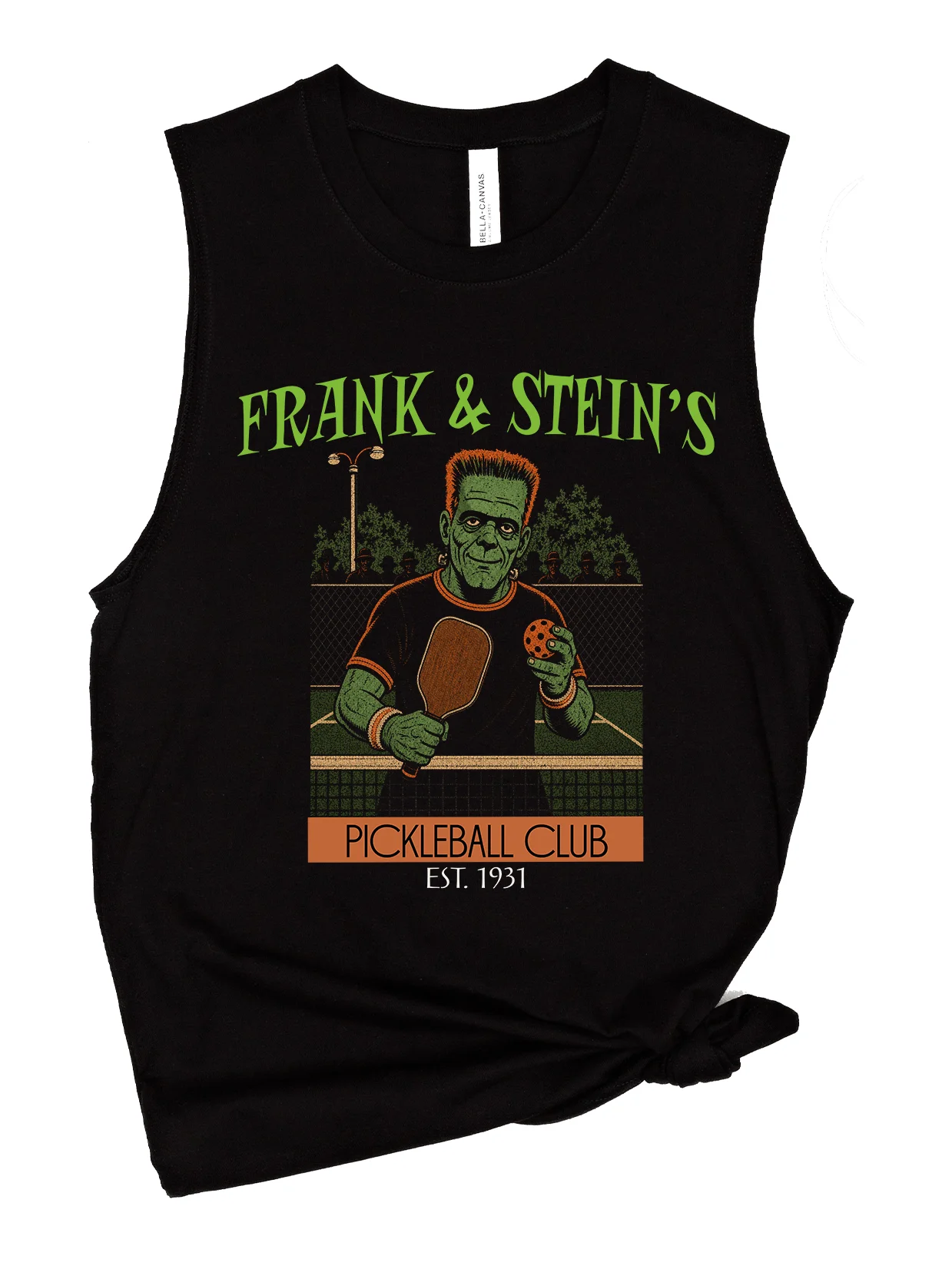 Frank and Stein Pickleball Club Tank Top Halloween Gift for Fans product image (1)