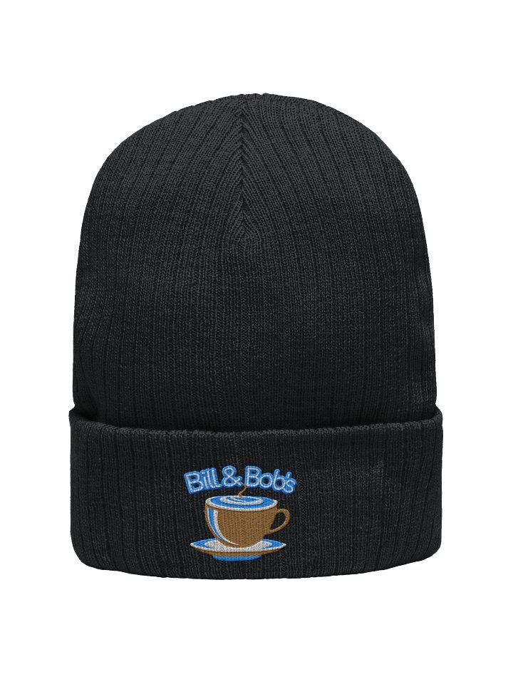 Bill and Bob's Coffee Shop Open 24/7 Beanie Hat Aqua Teal Design product image (1)