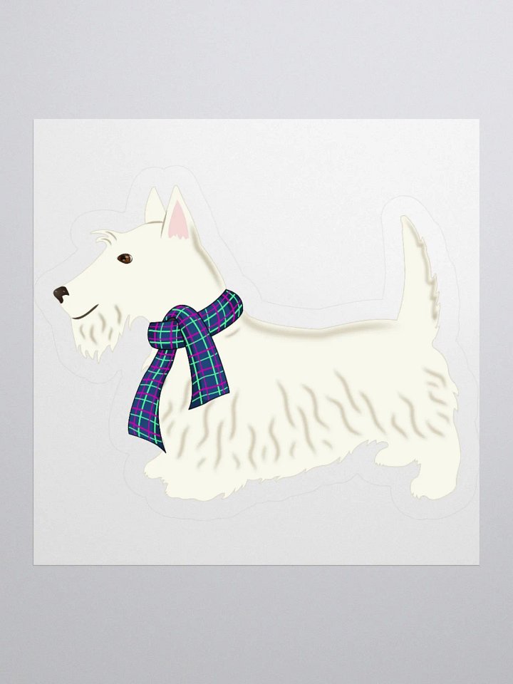 White Scottie Dog Sticker product image (1)