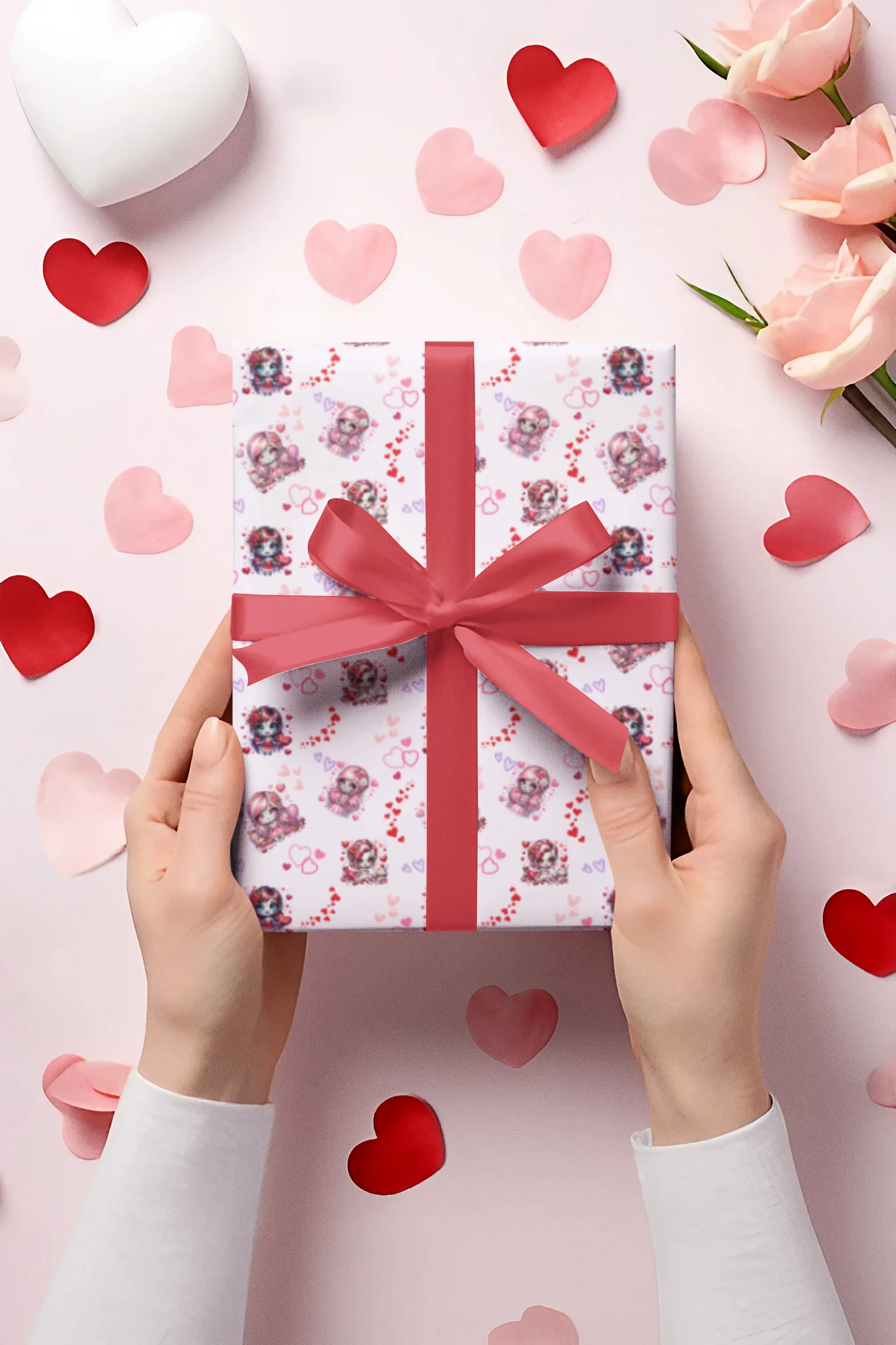 Set of 3 Valentines Wrapping Papers product image (3)