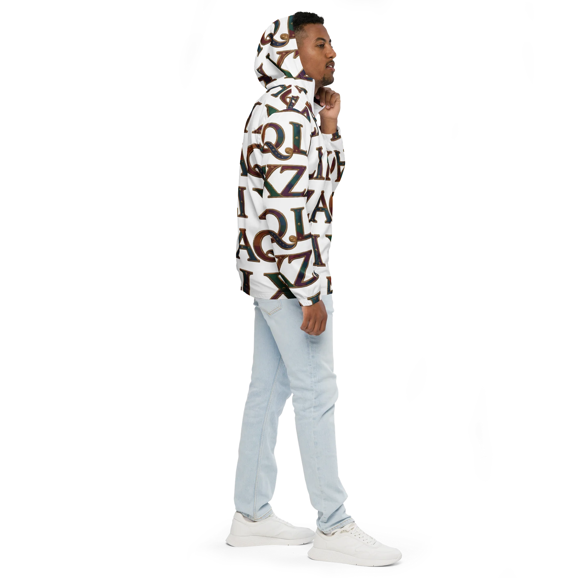 XZAQLI Men's Ivory Monogram Windbreaker product image (4)