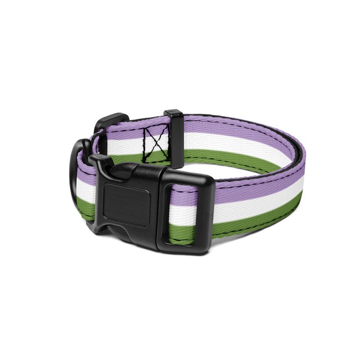 Genderqueer Pride Flag Pet Collar product image (1)