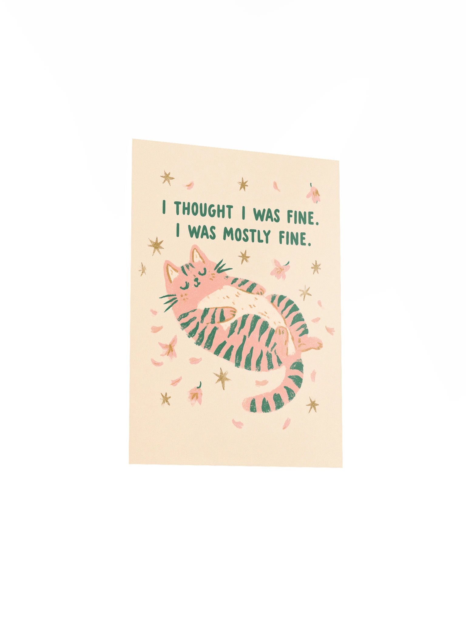 I Thought I Was Fine Cat Poster product image (16)