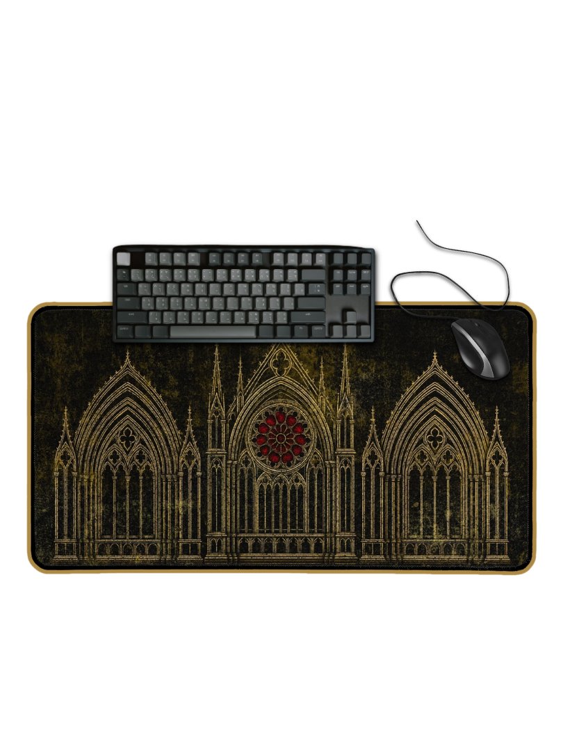 Gothic Architectural Desk Mat 15.5” x 31.5” product image (1)