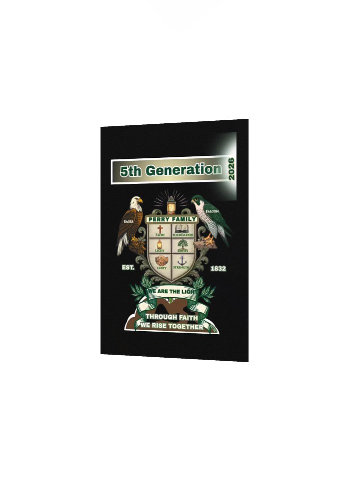 Vibrant Matte Poster Crest 5th Generation Keepsake(frame not included)Print for Perry Family| Special Edition product image (2)