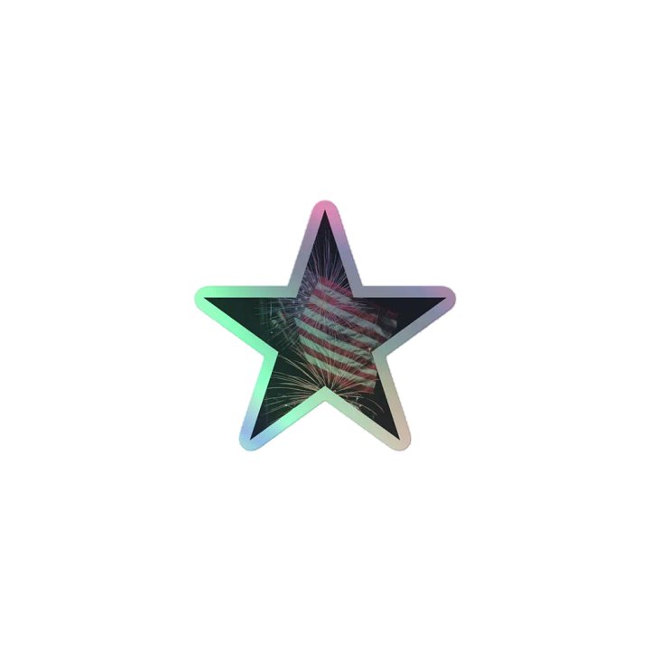4th July – Star with Flag and Fireworks product image (1)