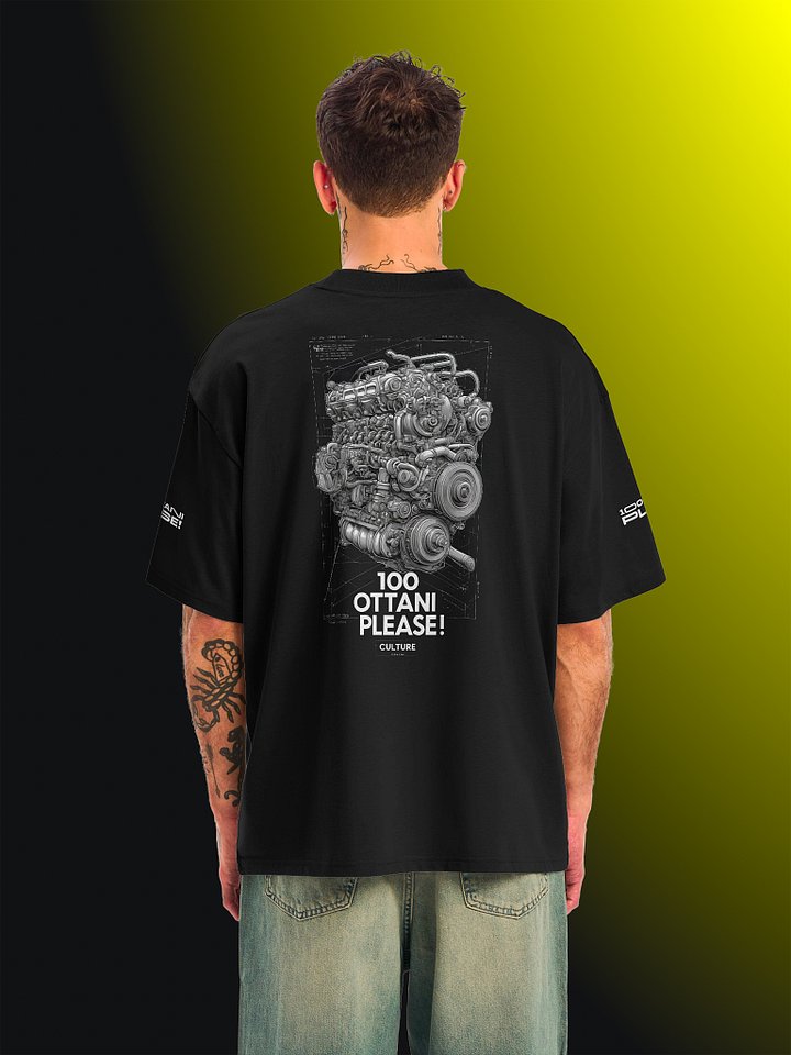 100 Ottani Please!™ Oversized Unisex Racing Streetwear Graphic T-Shirt | Velocity Shift Edition product image (2)