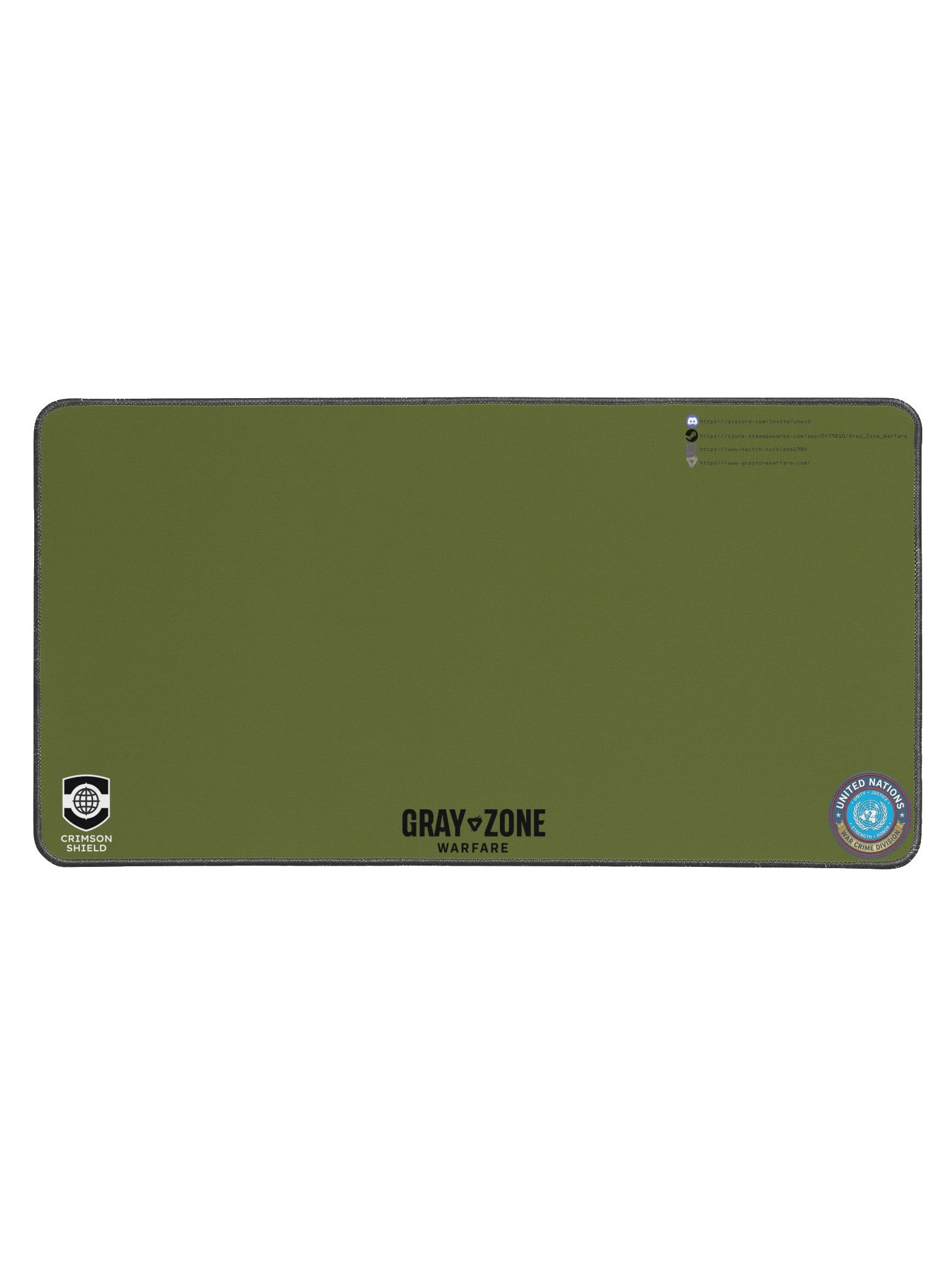 UNWCD/CSI Military Green Desk Mat - Black GZW product image (1)