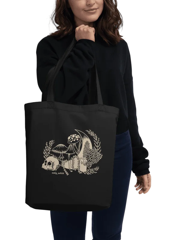 Witchy Things Eco Cotton Tote Bag - Black product image (2)