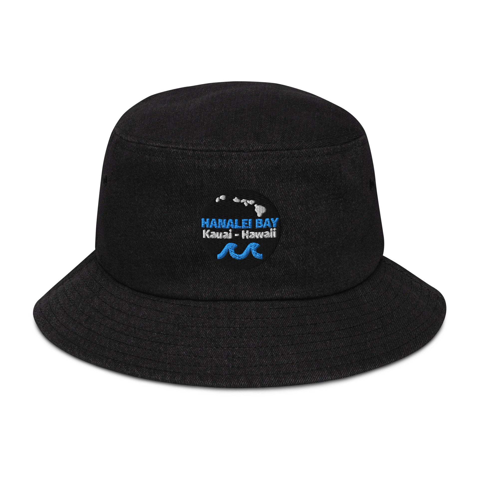 Hanalei Bay Kauai - Blue Logo - Capstone Denim Bucket Hat product image (1)