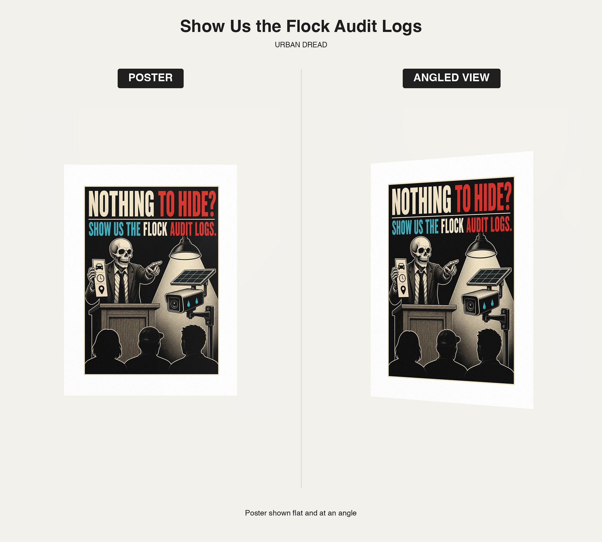 Nothing to Hide? Show Us the Flock Audit Logs — Matte Poster product image (2)