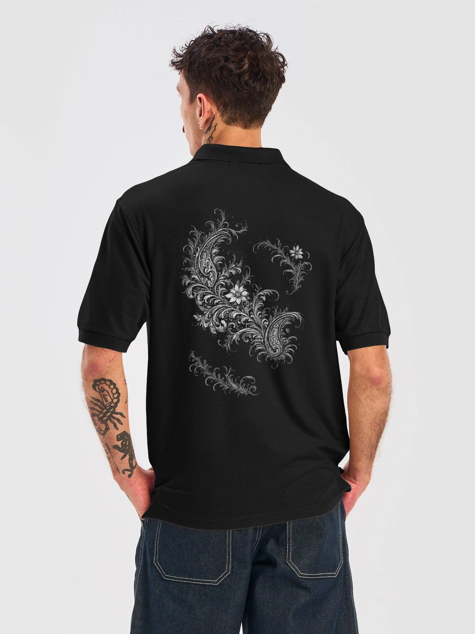 Floral Minimalist Pattern Polo product image (3)
