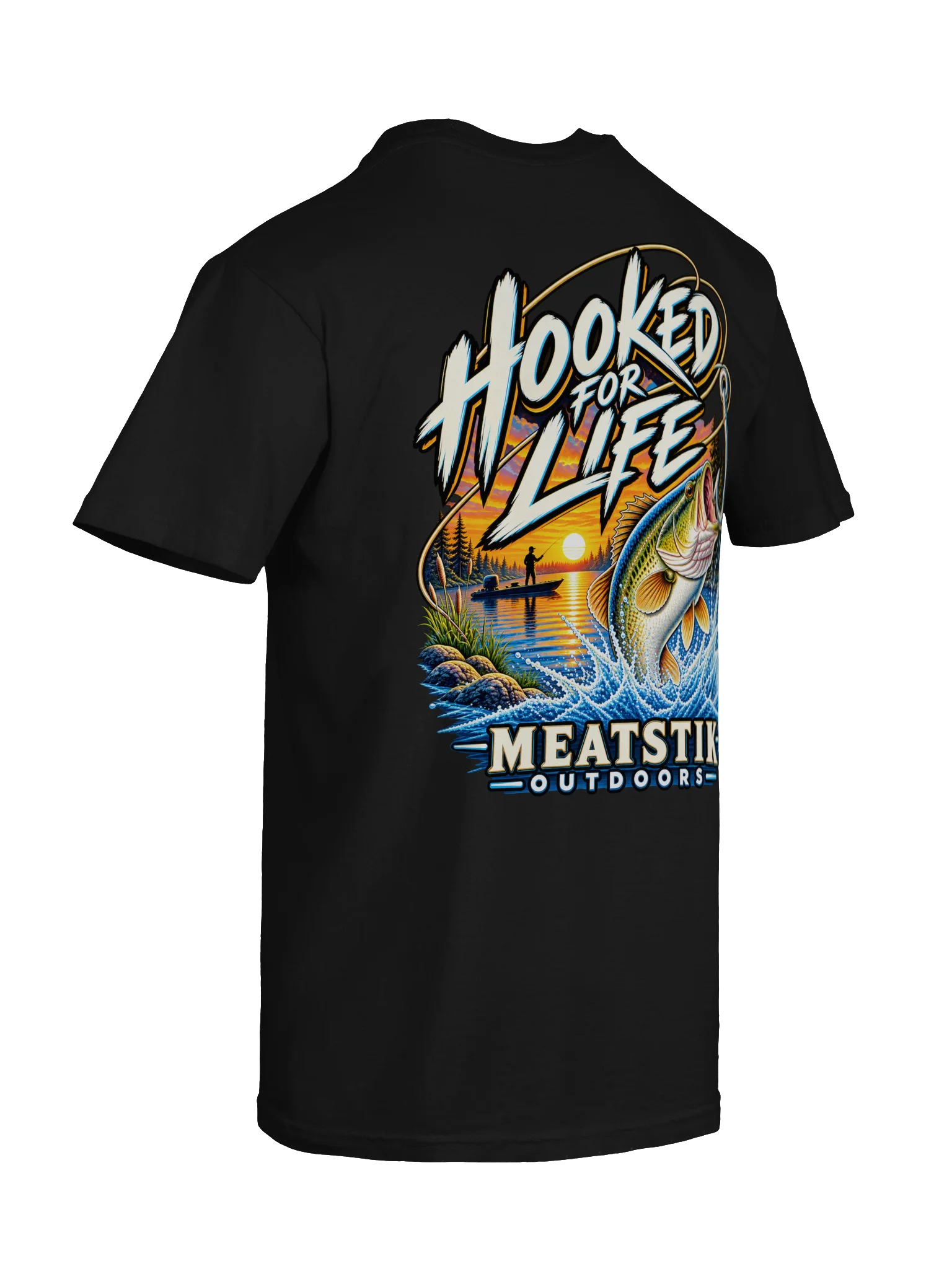 Hooked For Life Bass Fishing Tee product image (4)