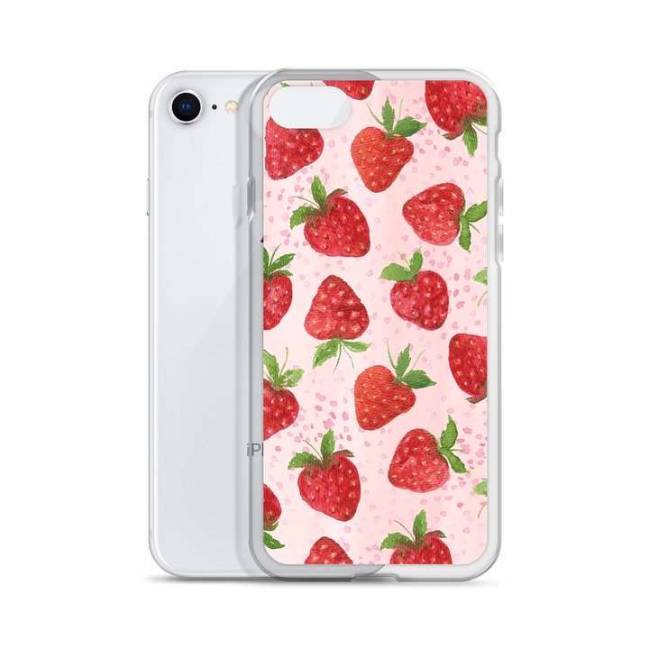 Strawberry Sprinkle Clear iPhone Case product image (55)