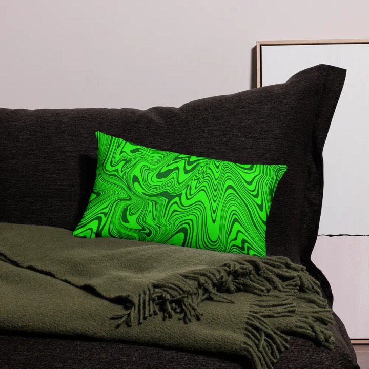 Premium Pillow Case - Abstract Green Swirls product image (1)