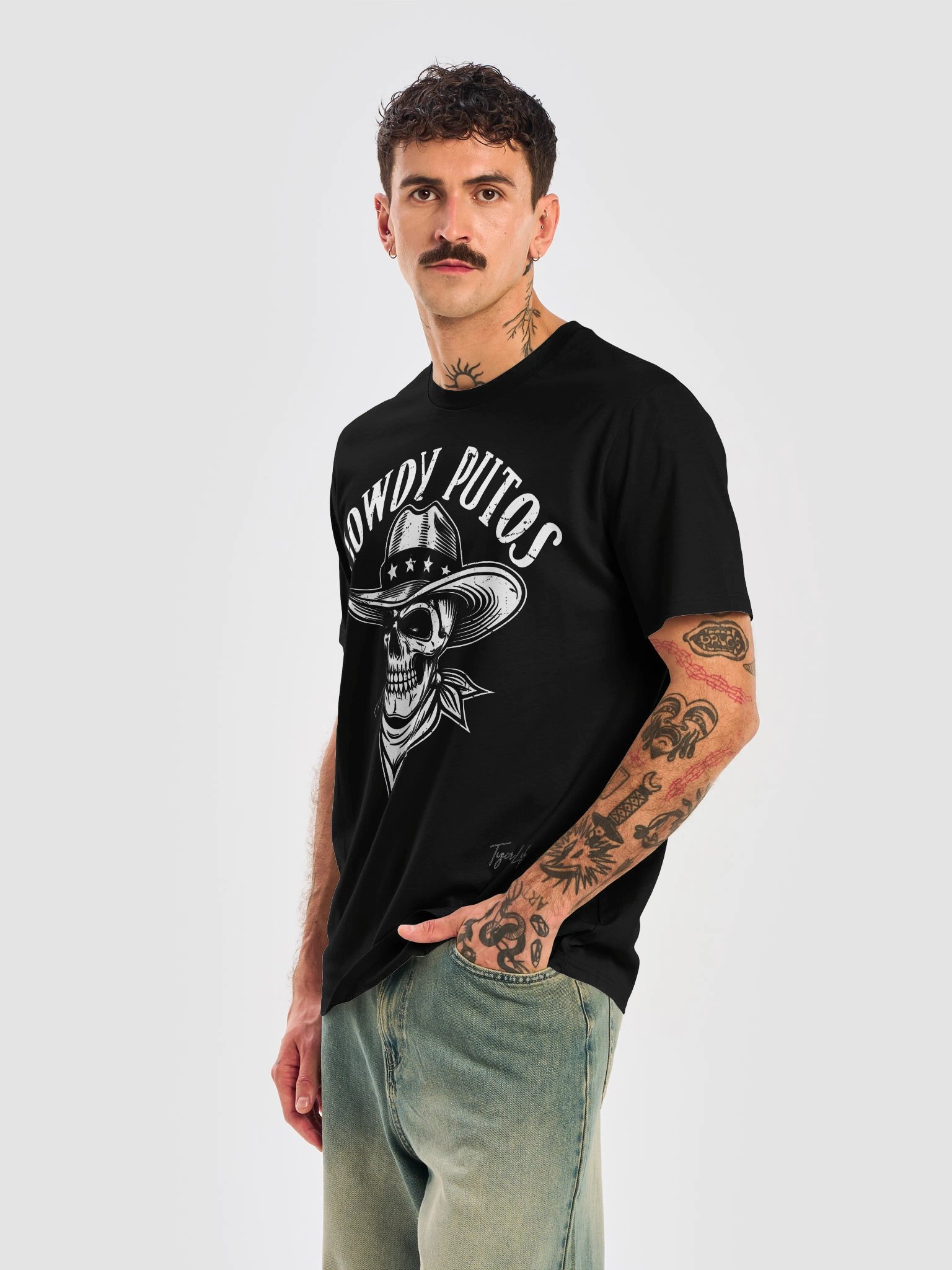 Howdy Puto Skull Cowboy Tee product image (6)