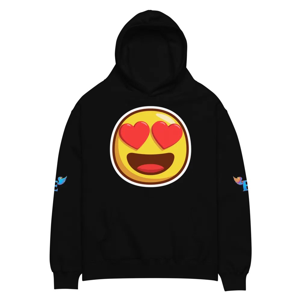 Heart Eyes Emoji Oversized Hoodie Unisex product image (2)