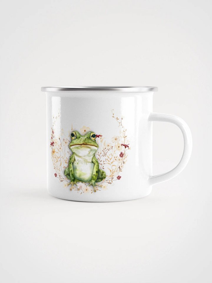 Whimsical FROG Enamel Mug - Emaille Tasse für Froschfans und Prinzessinnen product image (2)