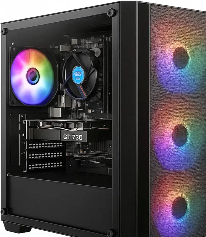 : METHEI High Performance Gaming Desktop Computer with (Core i5-6500 3.3GHz, 6th Gen /16GB DDR4 RAM, /512GB SSD, /4GB GT 730 Graphics, /RGB Cabinet, /Windows 11, /WiFi Adapter product image (1)