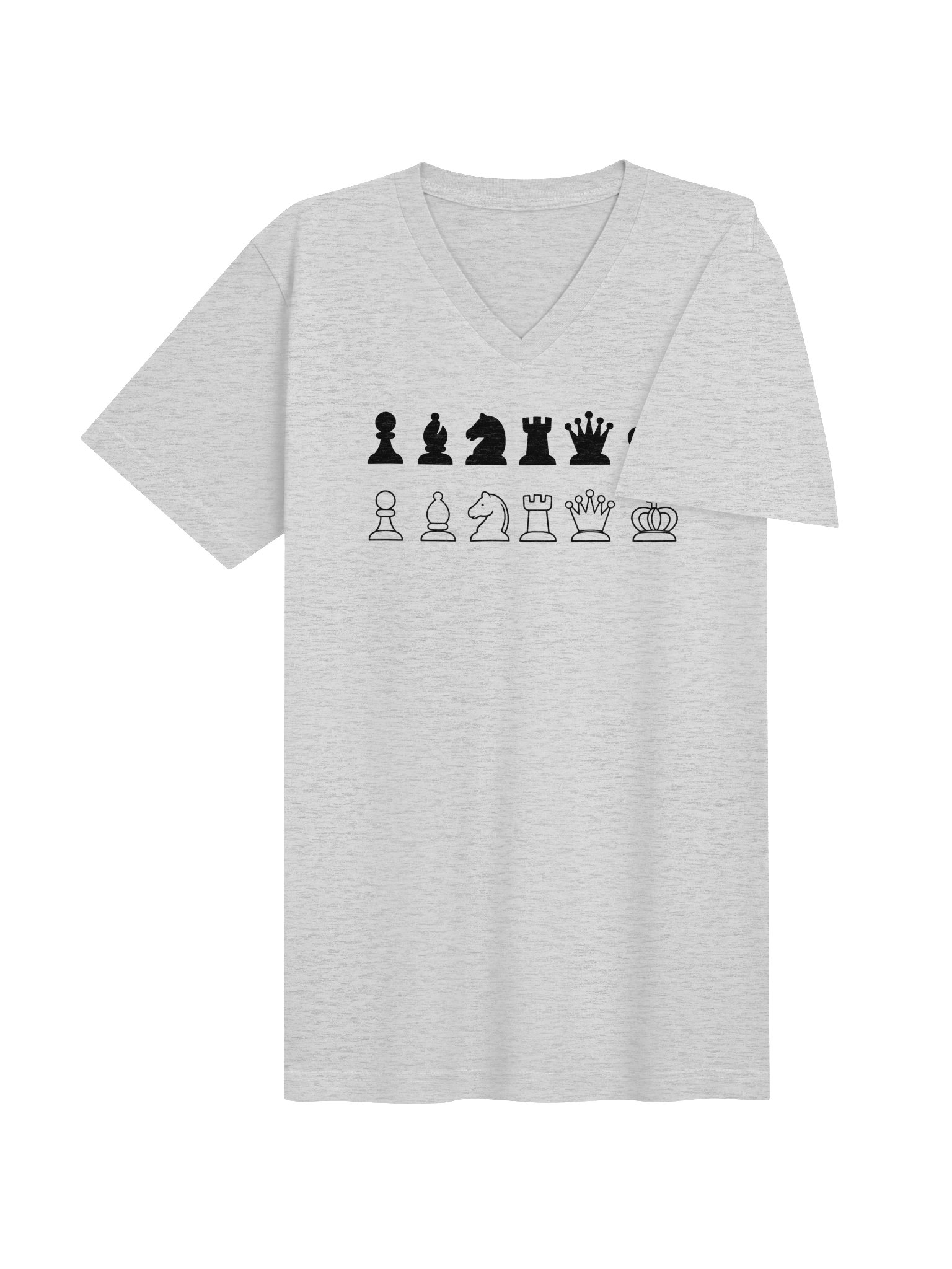 Chess Pieces Crown Outline V-Neck Tee product image (8)