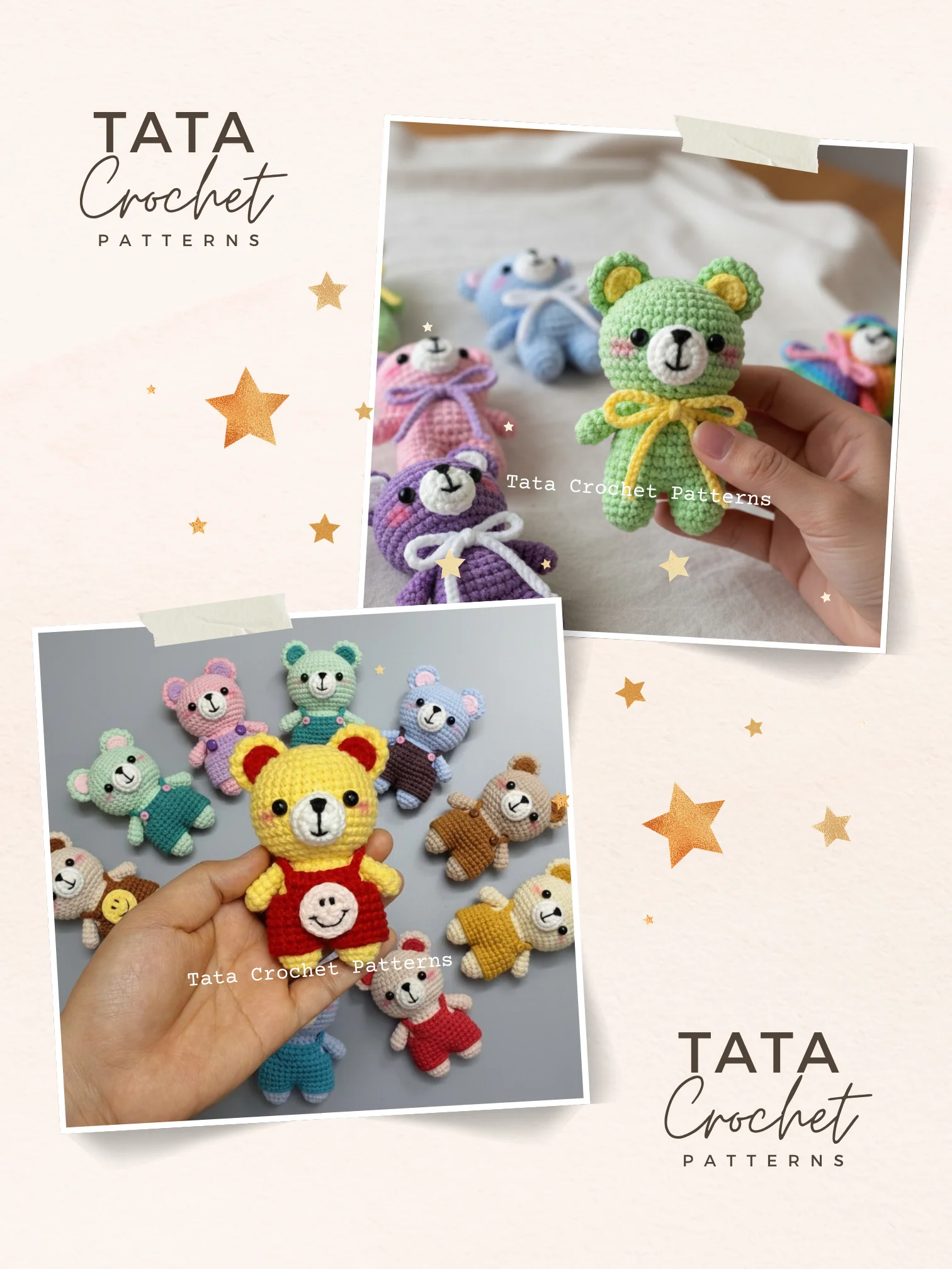 PDF Pattern | Colorful Crochet Bear with Removable Outfits product image (4)