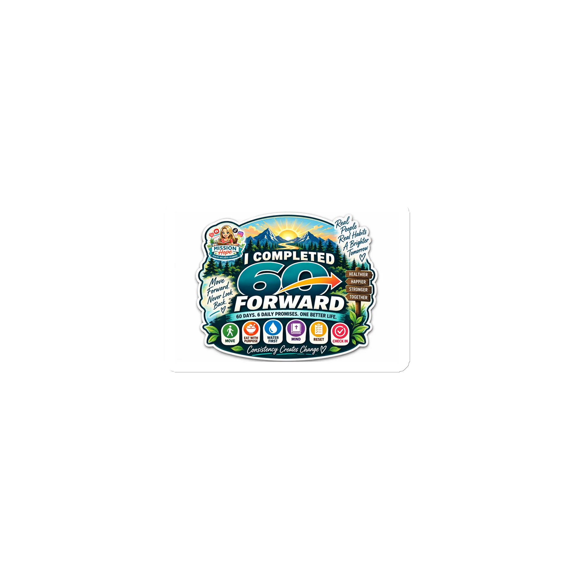 60 Forward Challenge Completion Magnet product image (1)