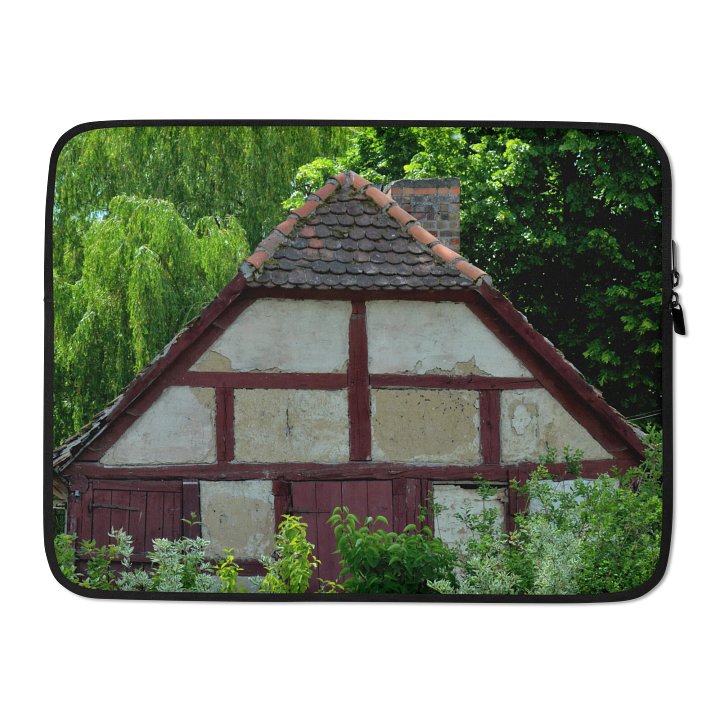 Laptop sleeve - Clay hut sinks into the romantic cottage garden product image (2)