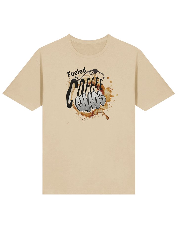 “Fueled by Coffee & Chaos” Graffiti Unisex Softstyle Tee product image (2)