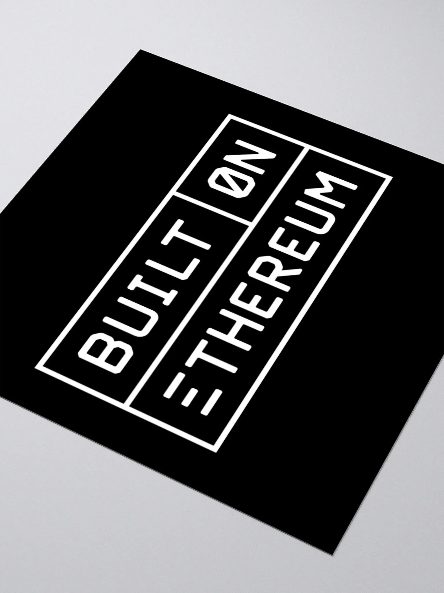 Built on Ethereum sticker black product image (3)