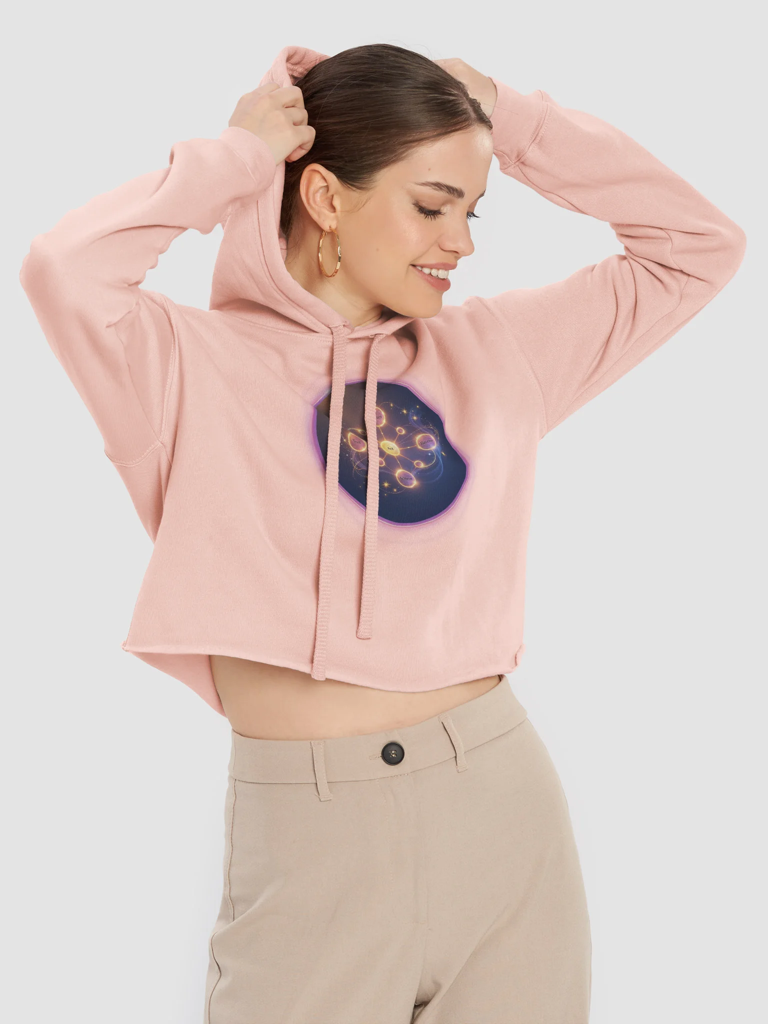 Dream Chain Manifestation Crop Hoodie product image (5)