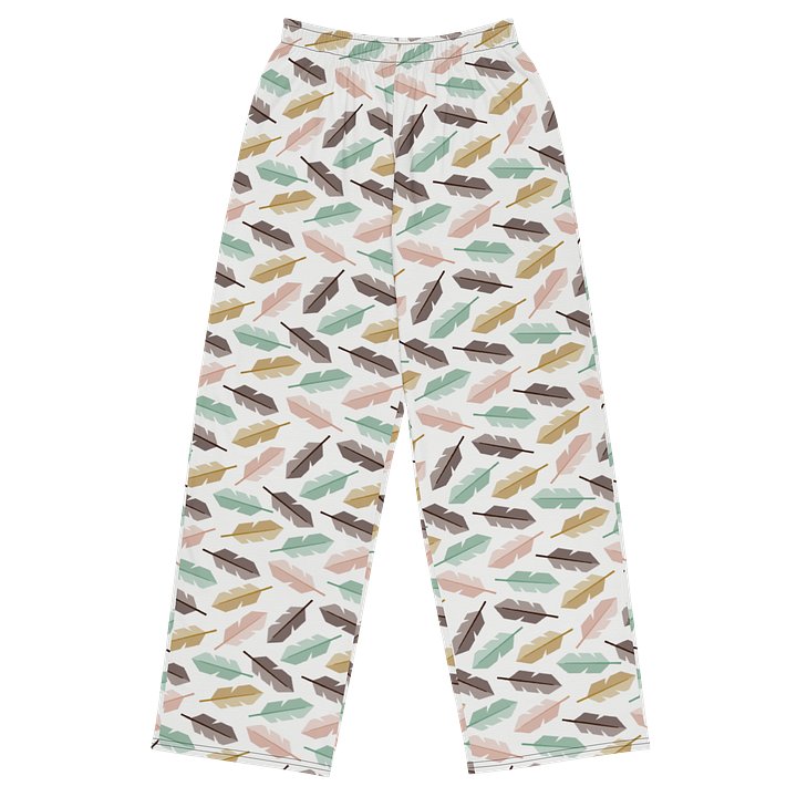 Mid-Century Modern Feathers Unisex Wide Leg Pants product image (1)