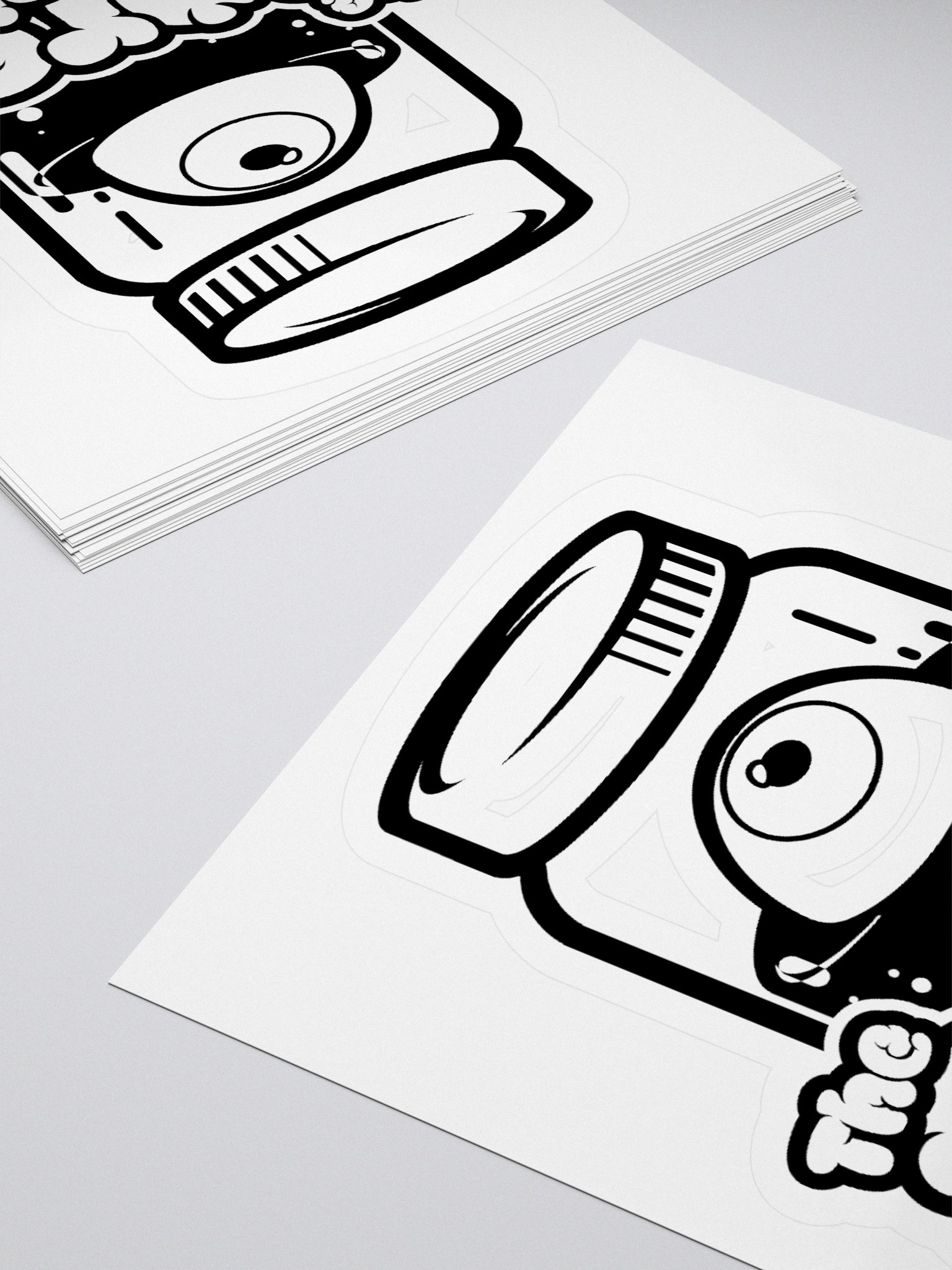 Full Logo B+W - Kiss Cut Stickers product image (12)