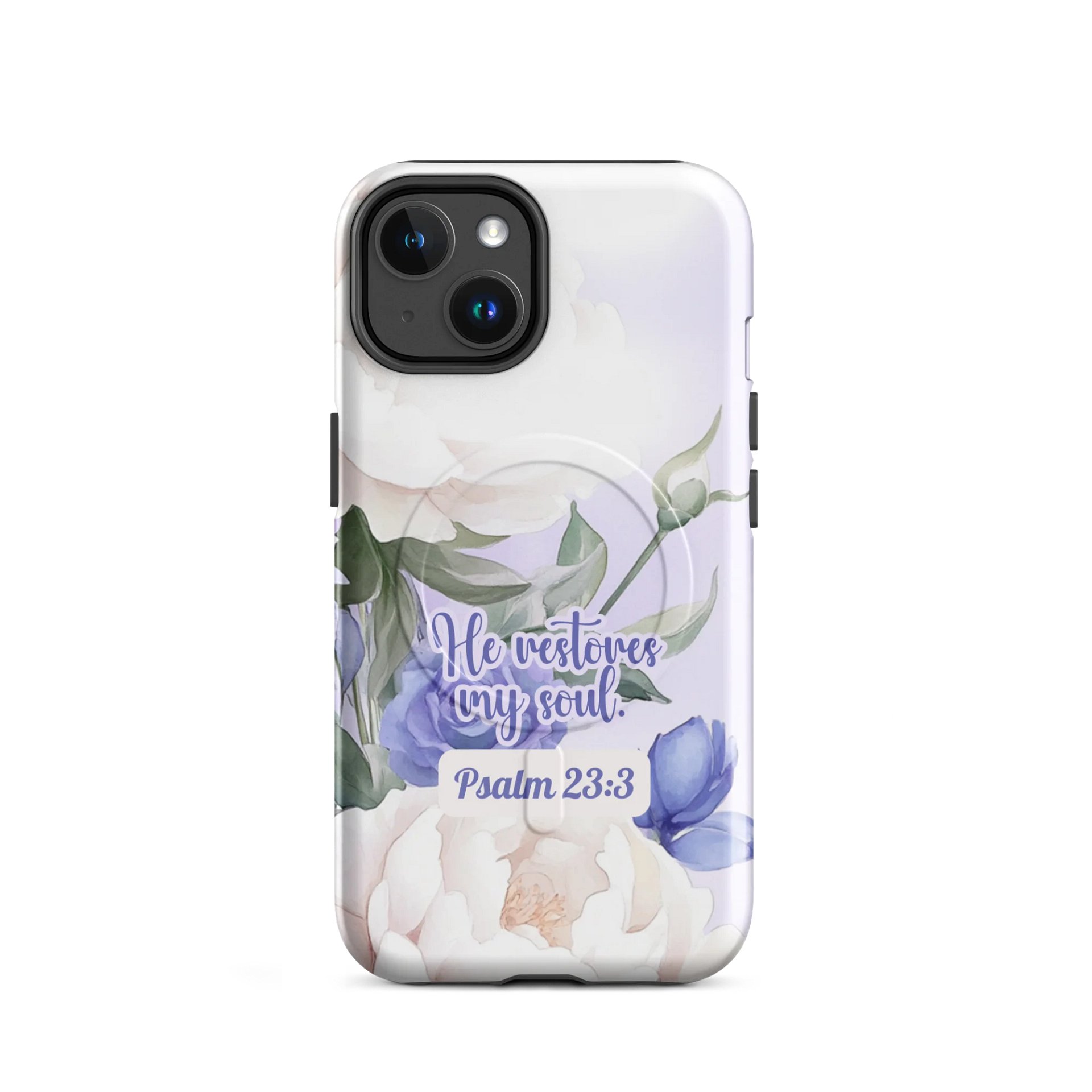 He Restores My Soul Tough iPhone® Magnetic MagSafe® Cases, Christian Gift, iPhone 14, 15, 16, 17, Pro, Pro Max, Plus. product image (2)