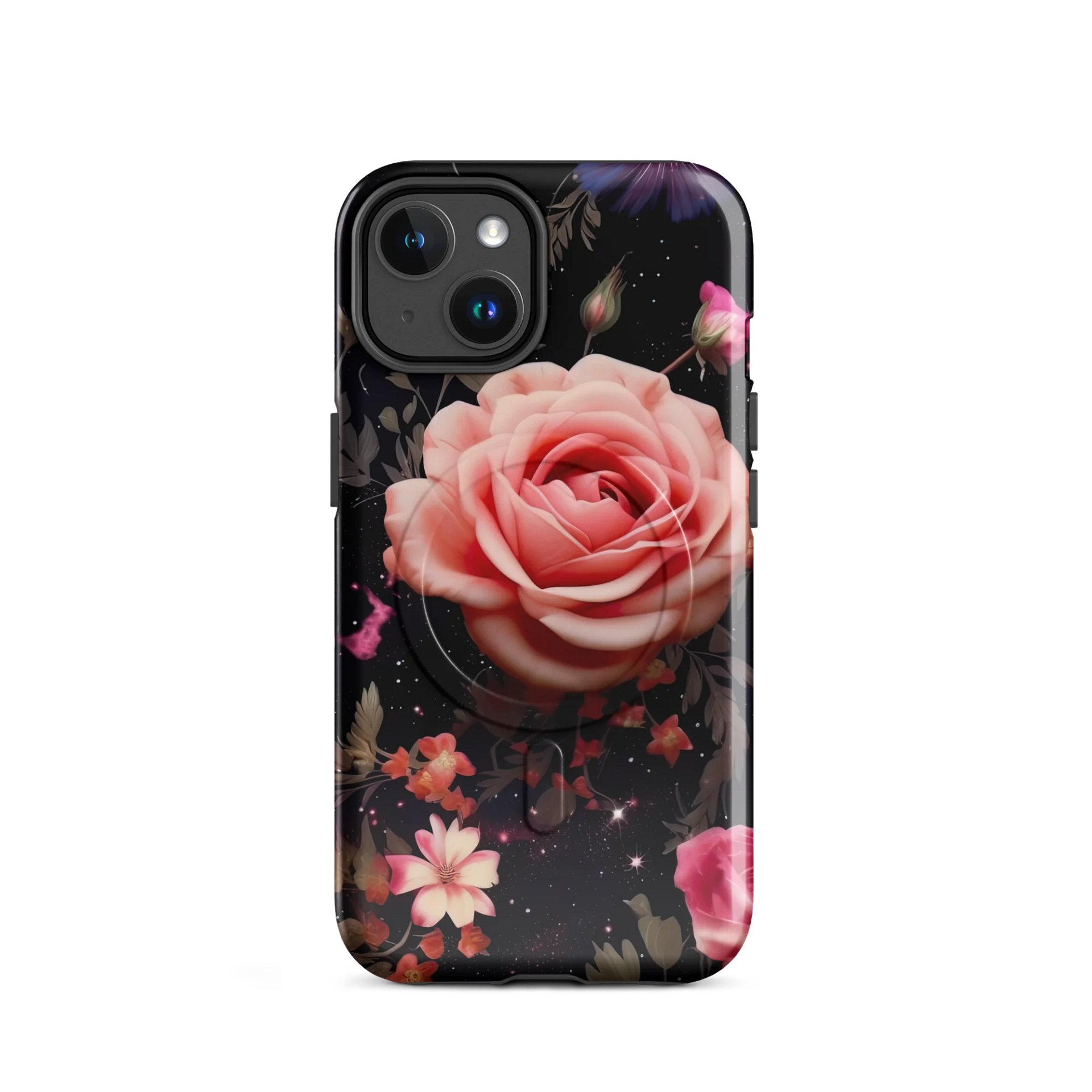 Starry Rose Garden Tough MagSafe® iPhone® 14, 15, 16,17, Pro, Pro Max, Plus Cases. product image (2)