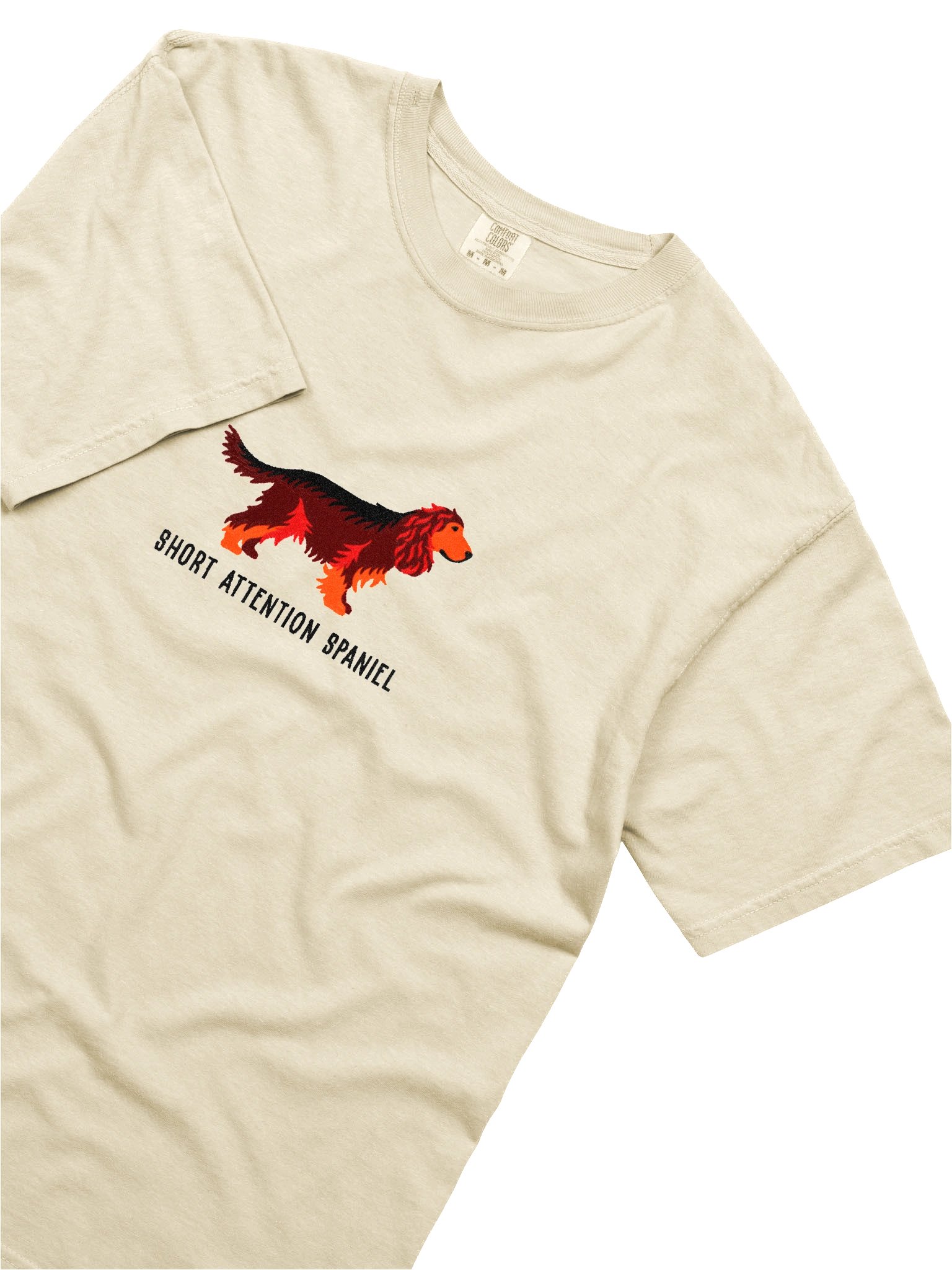 Short Attention Spaniel T-Shirt(Embroidered) of an English Cocker Spaniel(Liver & Tan) product image (8)