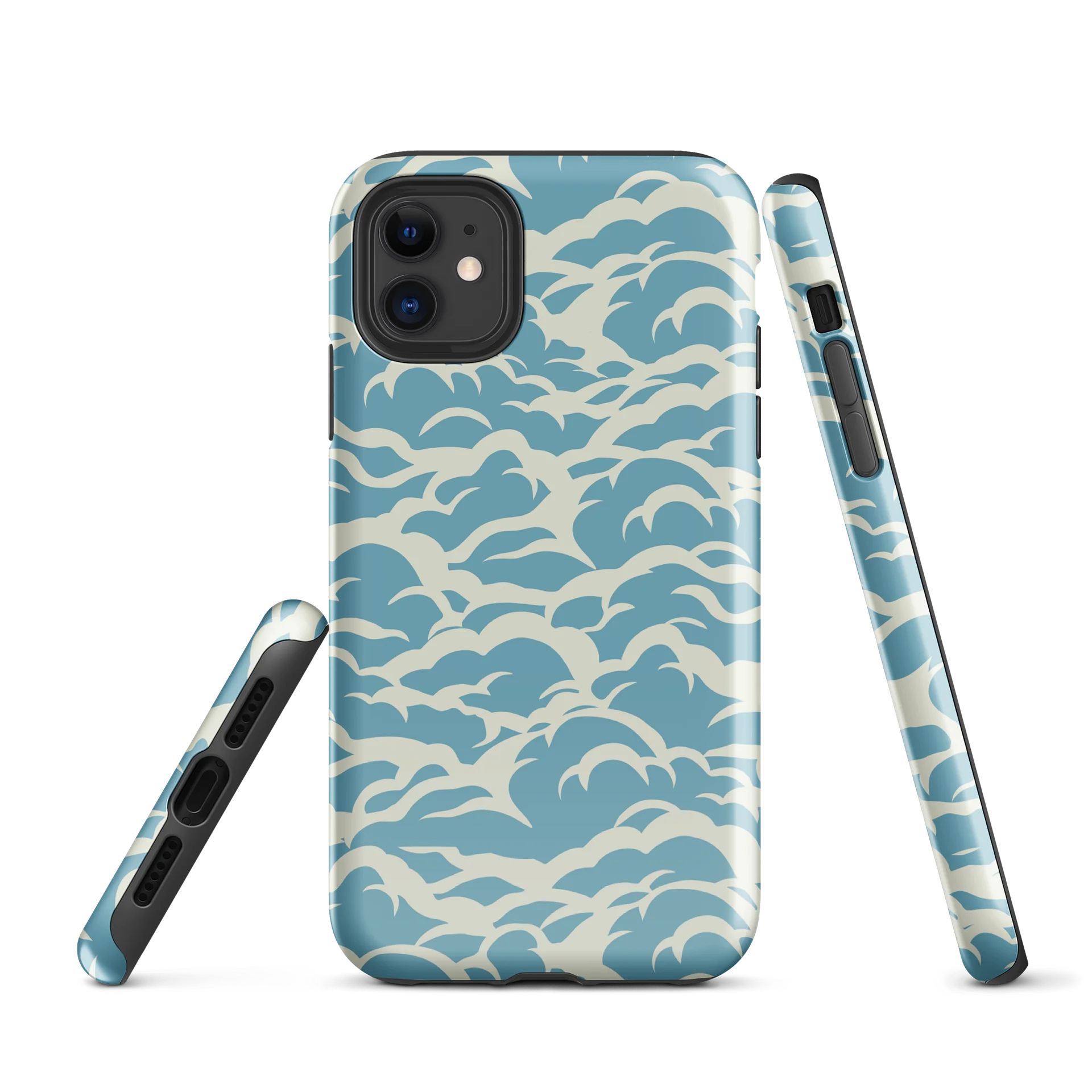 Durable iPhone Case with Soft Blue Cloud Design product image (1)