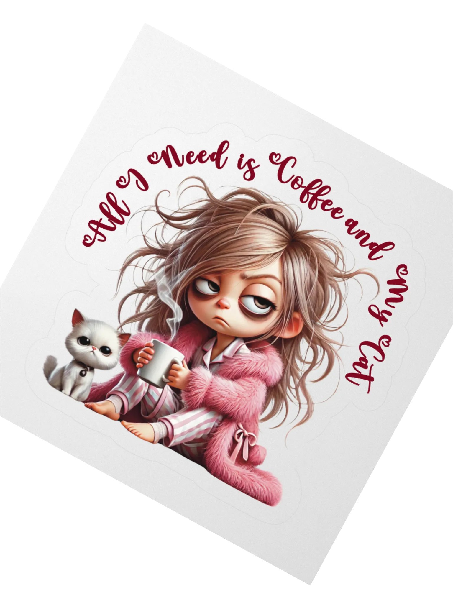 Coffee and Cat Cartoon Stickers product image (4)